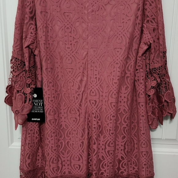 New Rose Mauve Lace Dress / 2X - Picture 2 of 3